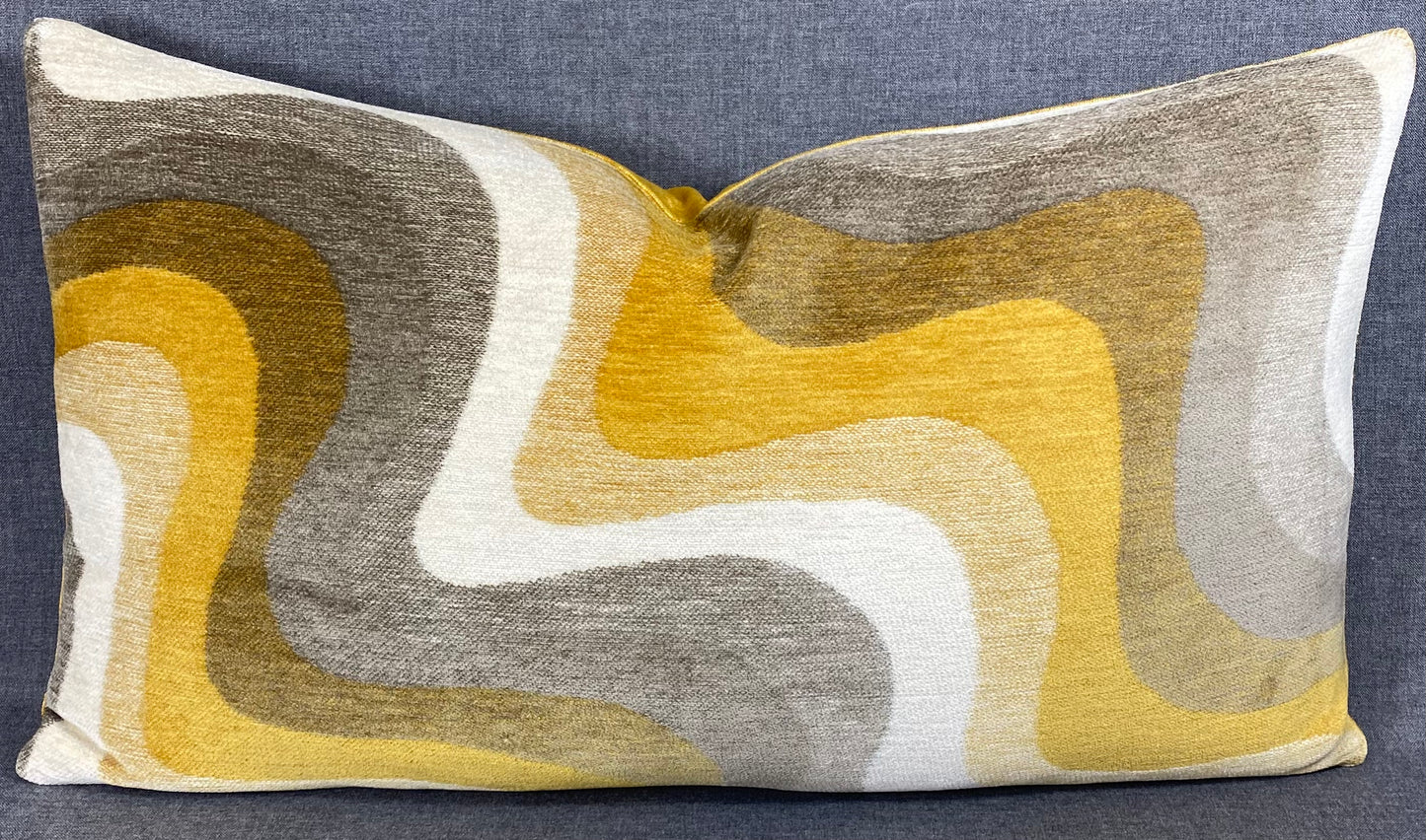 Luxury Lumbar Pillow - 24" x 14" - Saffron Swirl