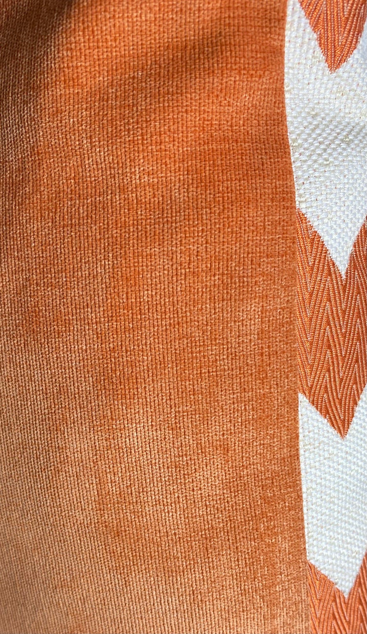 Luxury Pillow - 24" x 24" - Chevron Chic-Orange