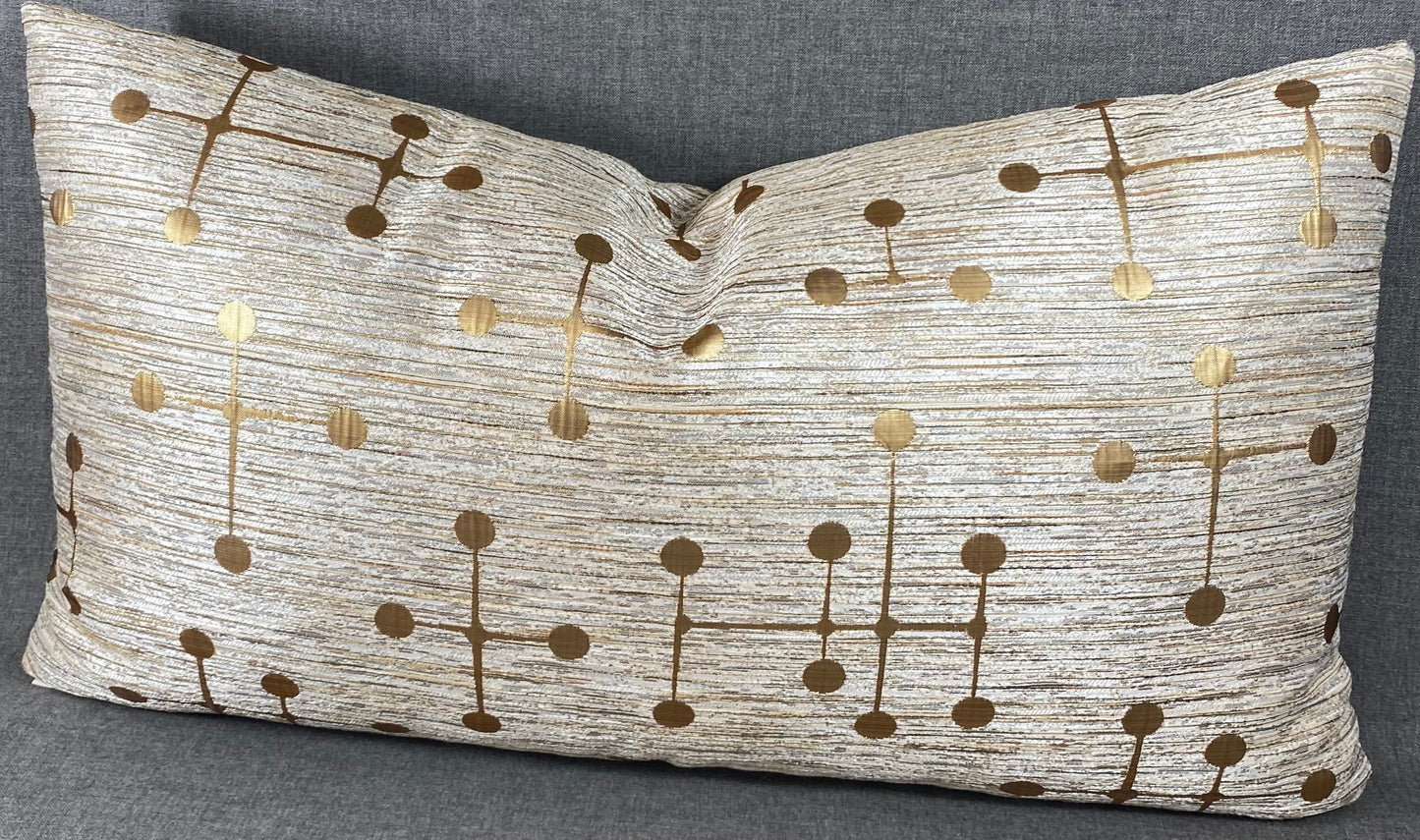 Luxury Lumbar Pillow - 24” x 14” - Morse Gold