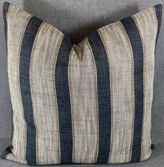 Luxury Pillow -  24" x 24" -  Natural Weave Charcoal