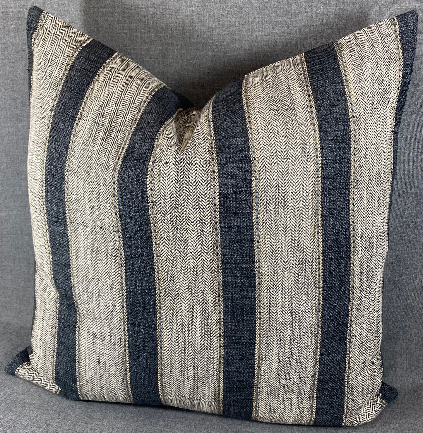 Luxury Pillow - 24" x 24" - Natural Weave Charcoal