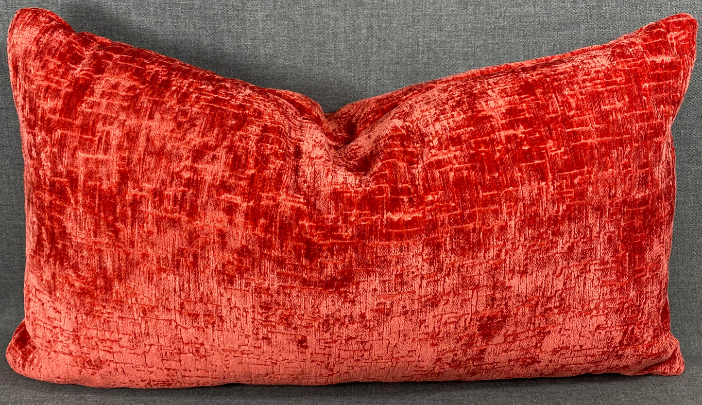 Luxury Lumbar Pillow - 24" x 14" - Felicity Coral