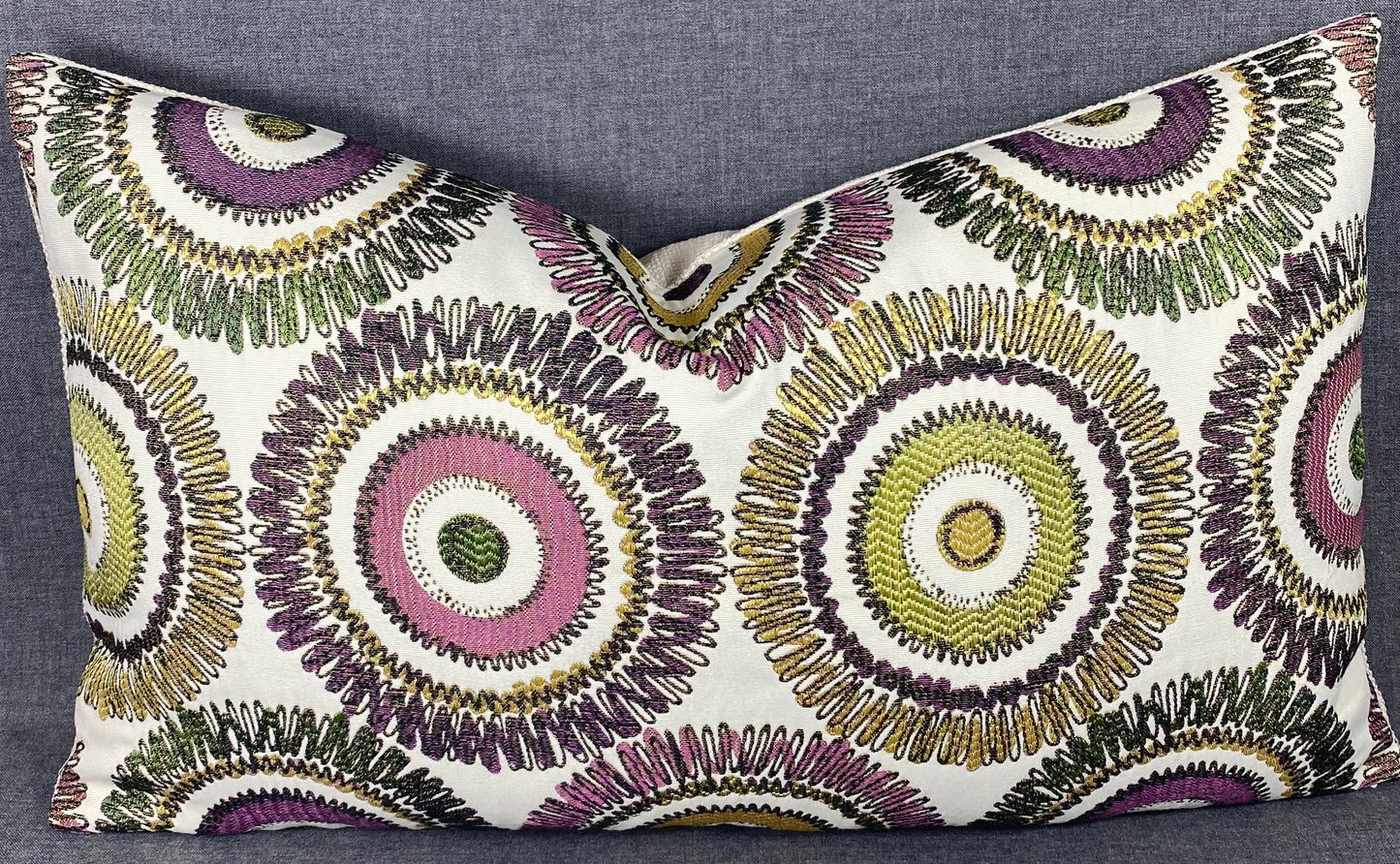 Luxury Lumbar Pillow - 24" x 14" - Squiggs Purple