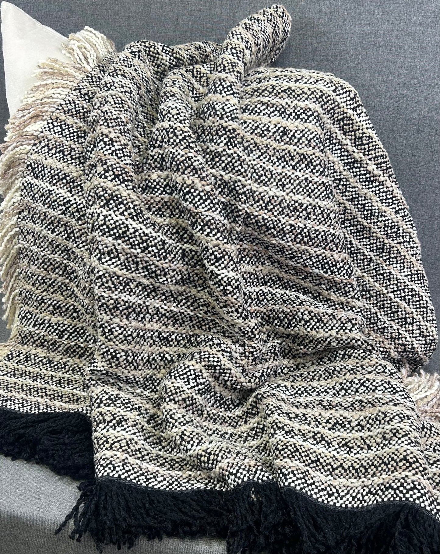 Luxury Bulky Knit Throw - 45" x 70" - Ashville Oyster