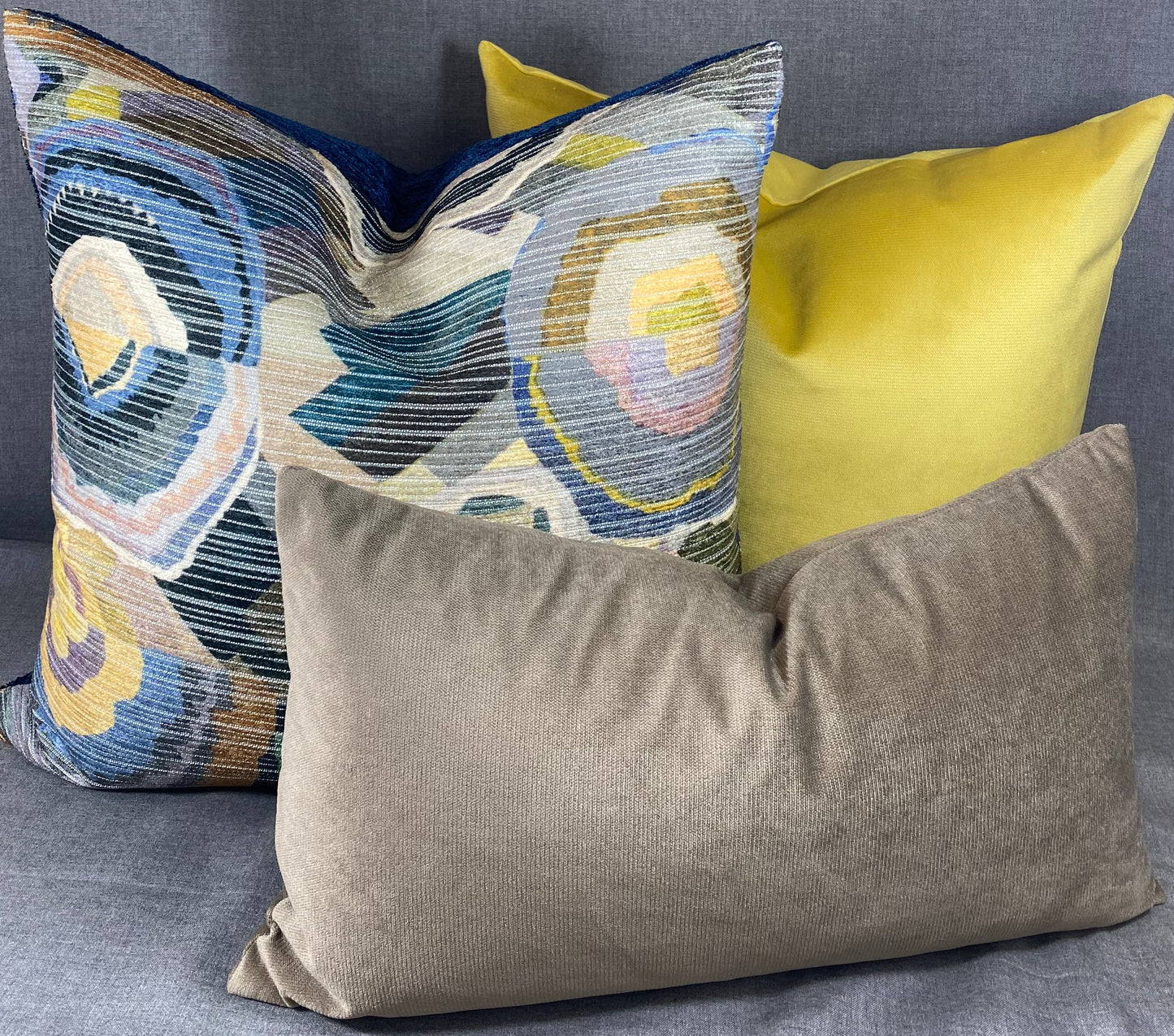 Luxury Pillow - 24" x 24" - Navy Color Bloom