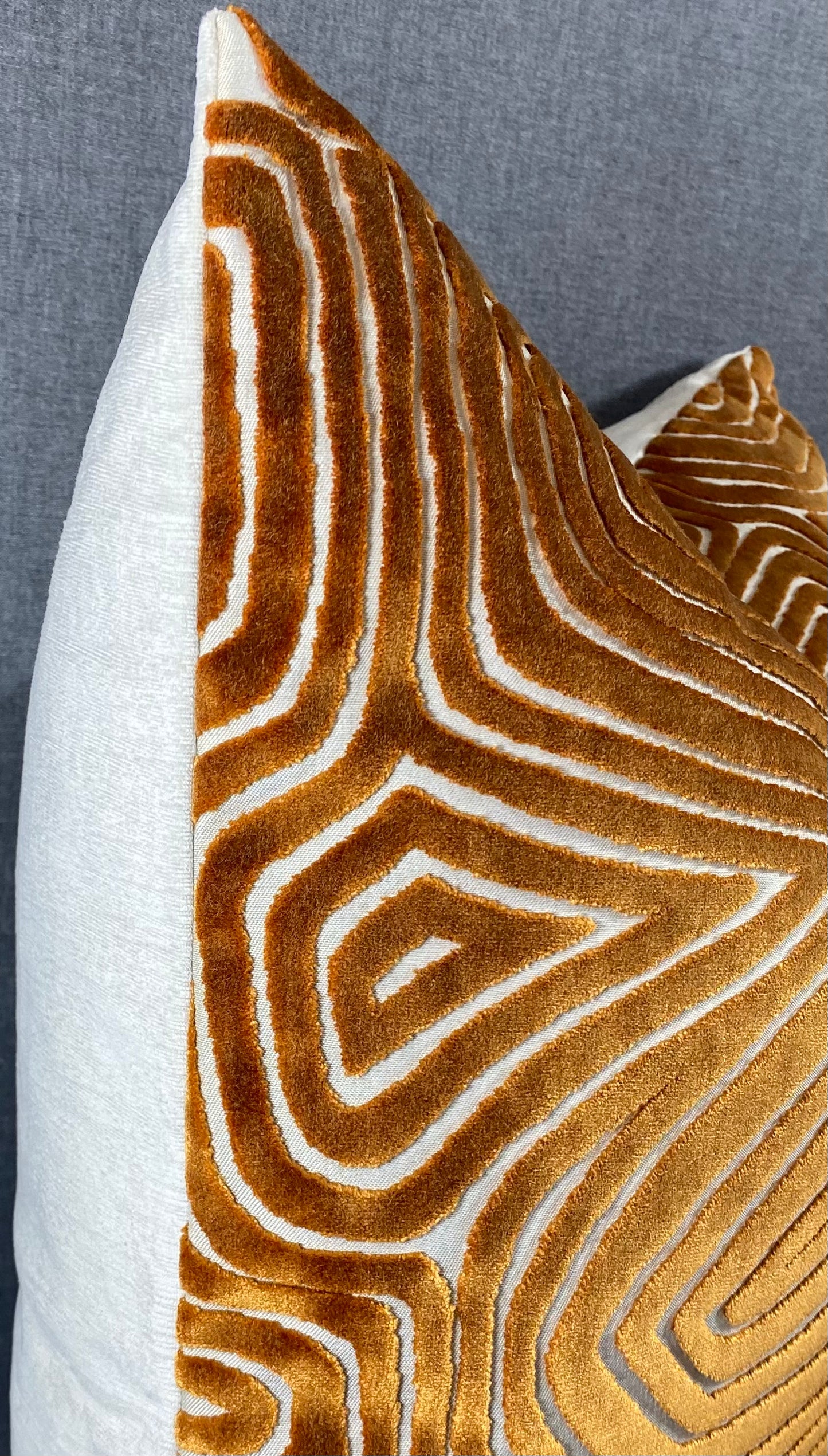 Luxury Pillow -  24" x 24" -  Vertigo Rust