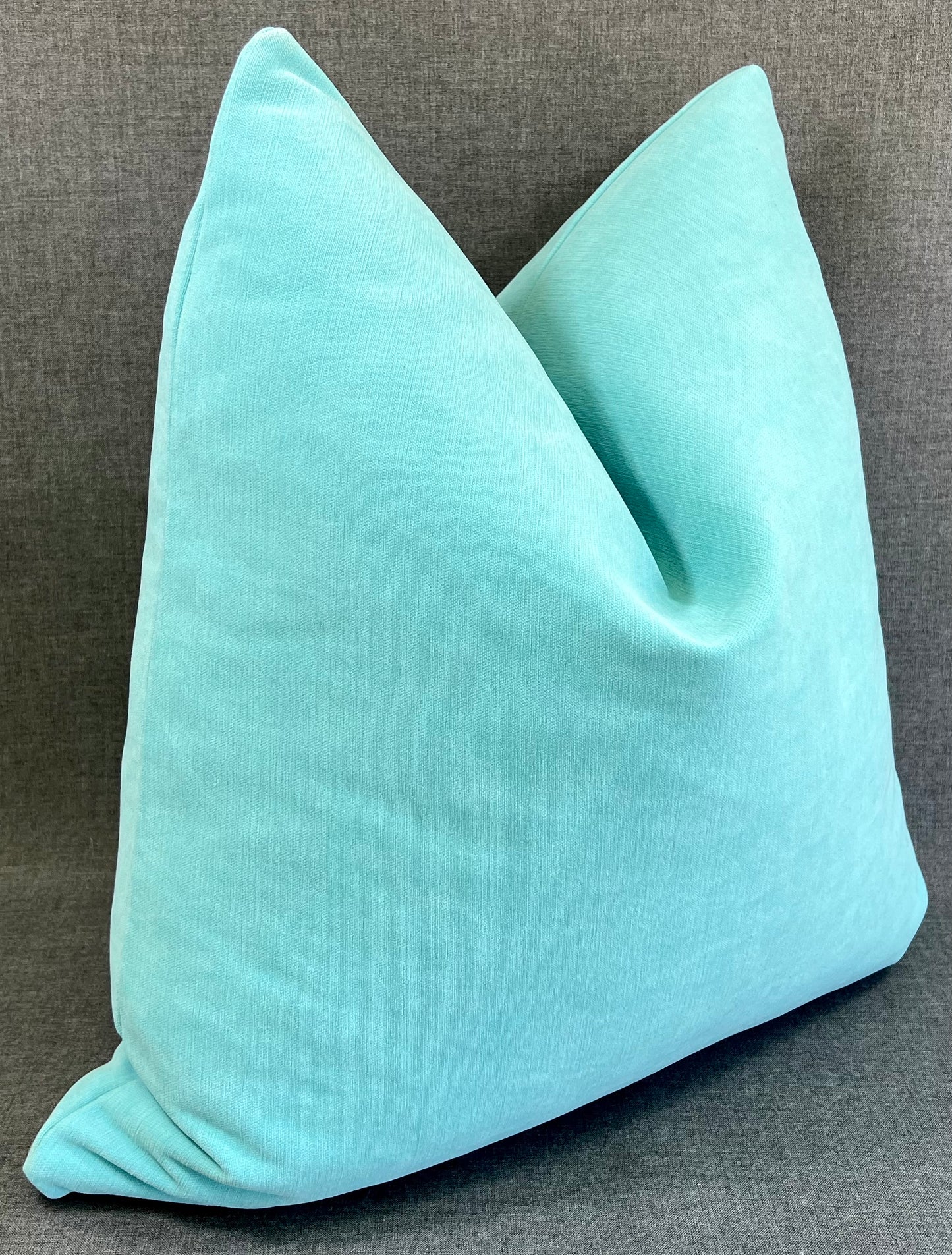 Luxury Pillow - 24" x 24" - Robin Egg; Soft and Velvety fabric of aquamarine