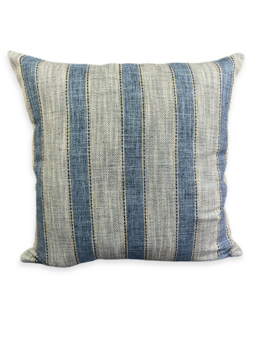 Luxury Pillow -  24" x 24" -  Natural Weave-Denim