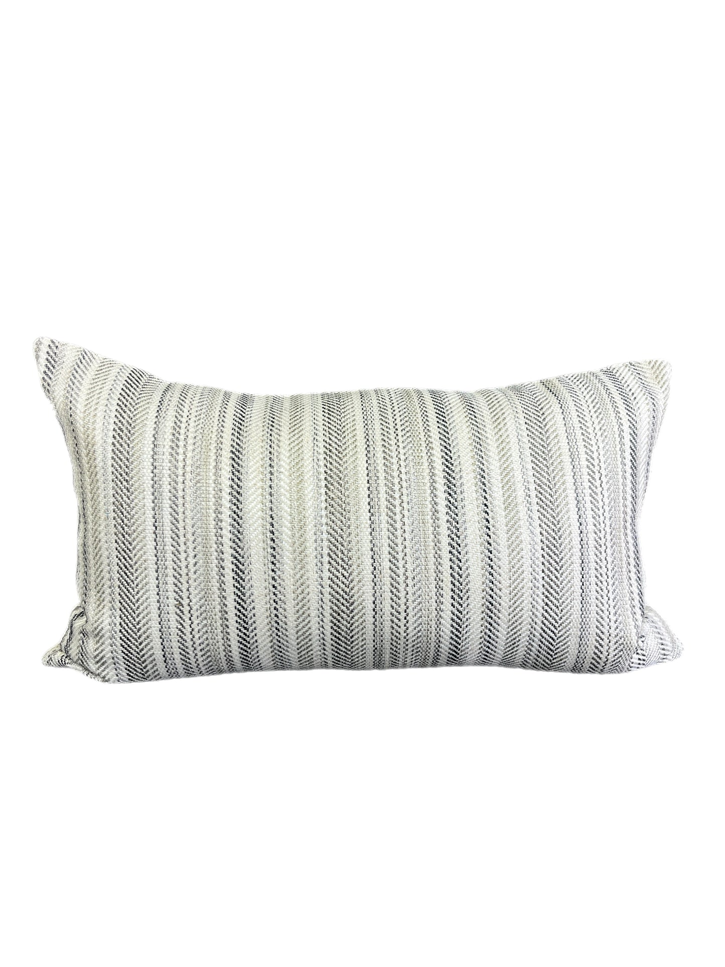 Luxury Lumbar Pillow - 24" x 14" - Pearl Woven-Pewter