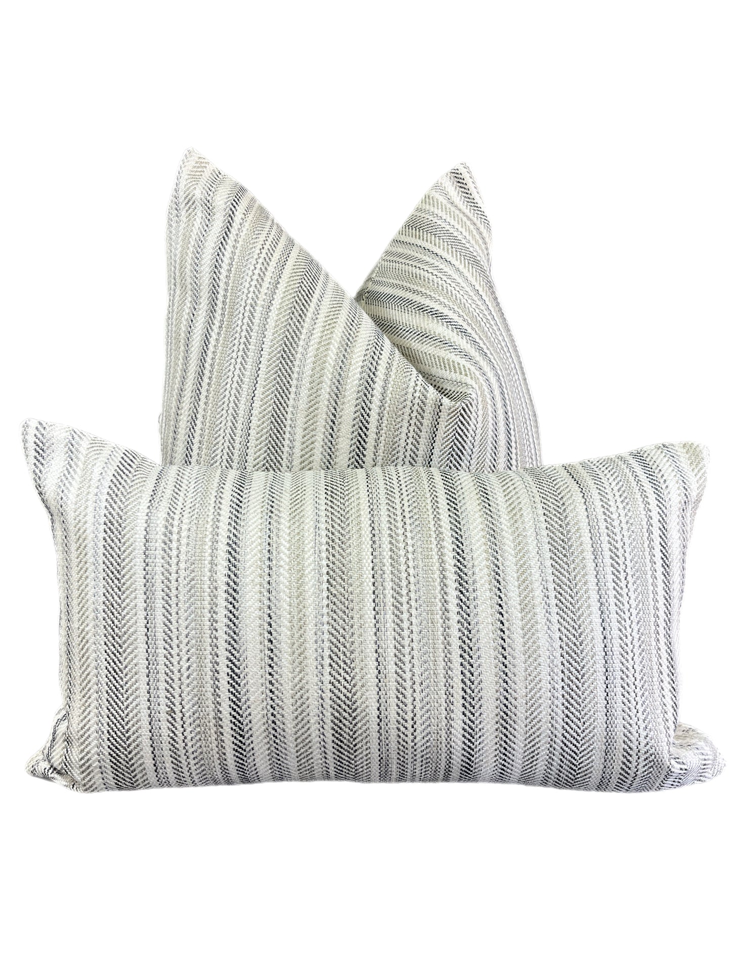Luxury Lumbar Pillow - 24" x 14" - Pearl Woven-Pewter