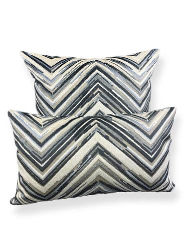 Luxury Lumbar Pillow - 24" x 14" - Del Mar-Blue