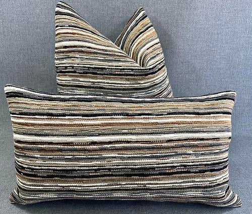Lumbar Pillow - 24" x 14" - Formations; Natural