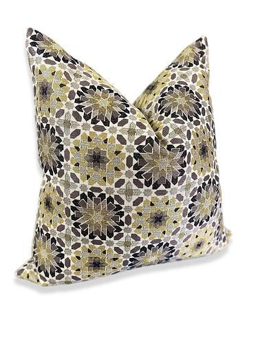 Luxury Pillow -  24" x 24" -  Golden Snowflake