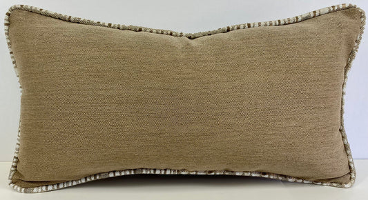 Luxury Outdoor Lumbar Pillow - 22" x 12" - Brighton - Sand