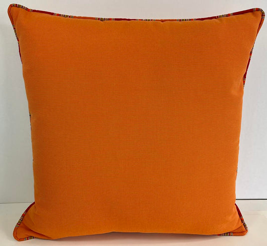 Luxury Outdoor Pillow - 22" x 22" - Hyannis Port - Orange