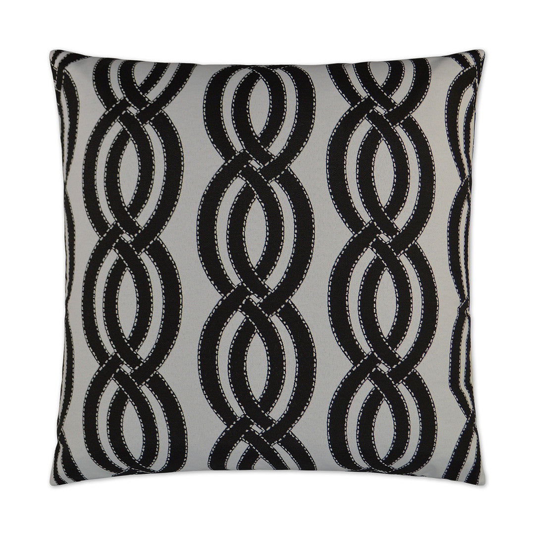 Luxury Outdoor Pillow - 22" x 22" Sea Shore-Black