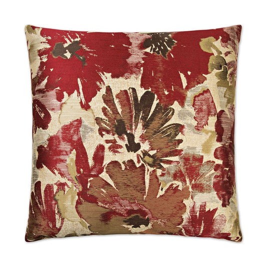 Luxury Pillow -  24" x 24" - Spring Meadow Red