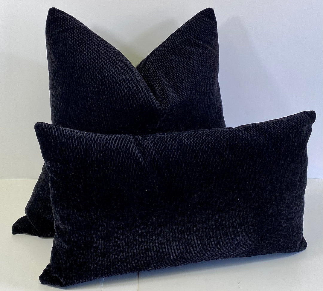Luxury Lumbar Pillow - 24” x 14” - Black Diamond