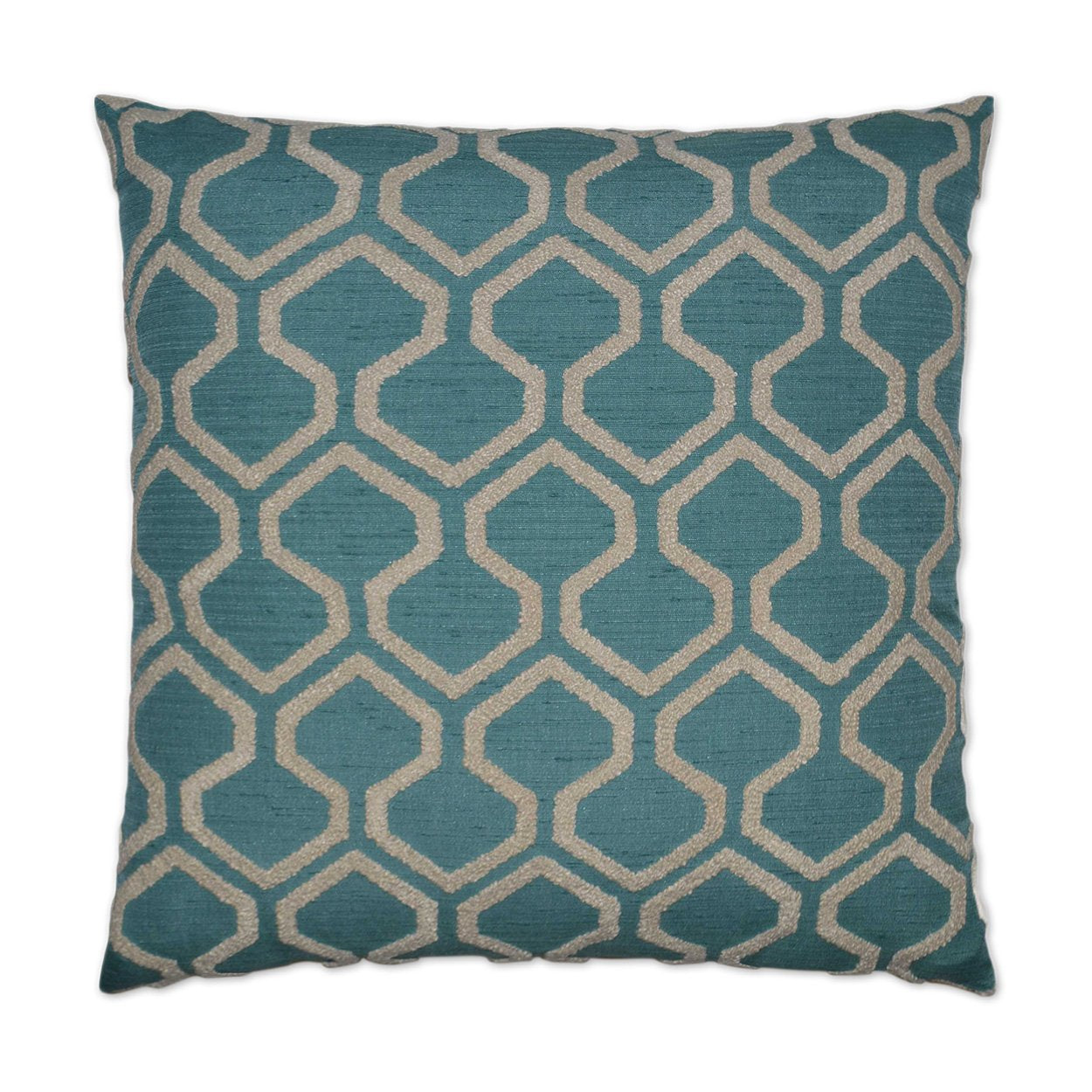 REDUCED TO CLEAR Luxury Pillow - 24" x 24" - Raw Edges Turquoise