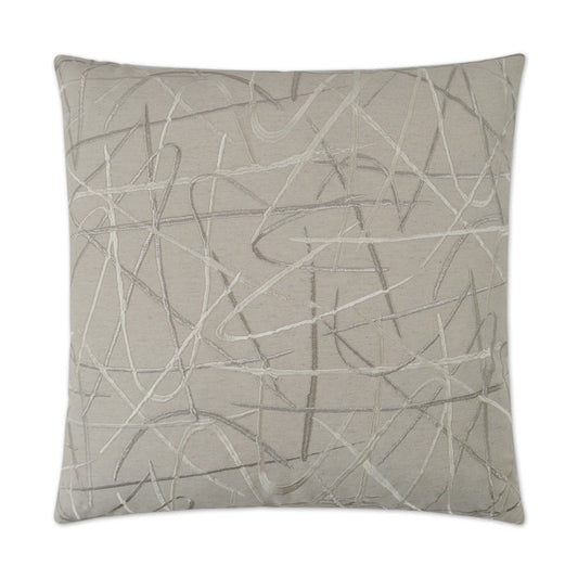 Luxury Pillow - 24" x 24" - Scribble Silver