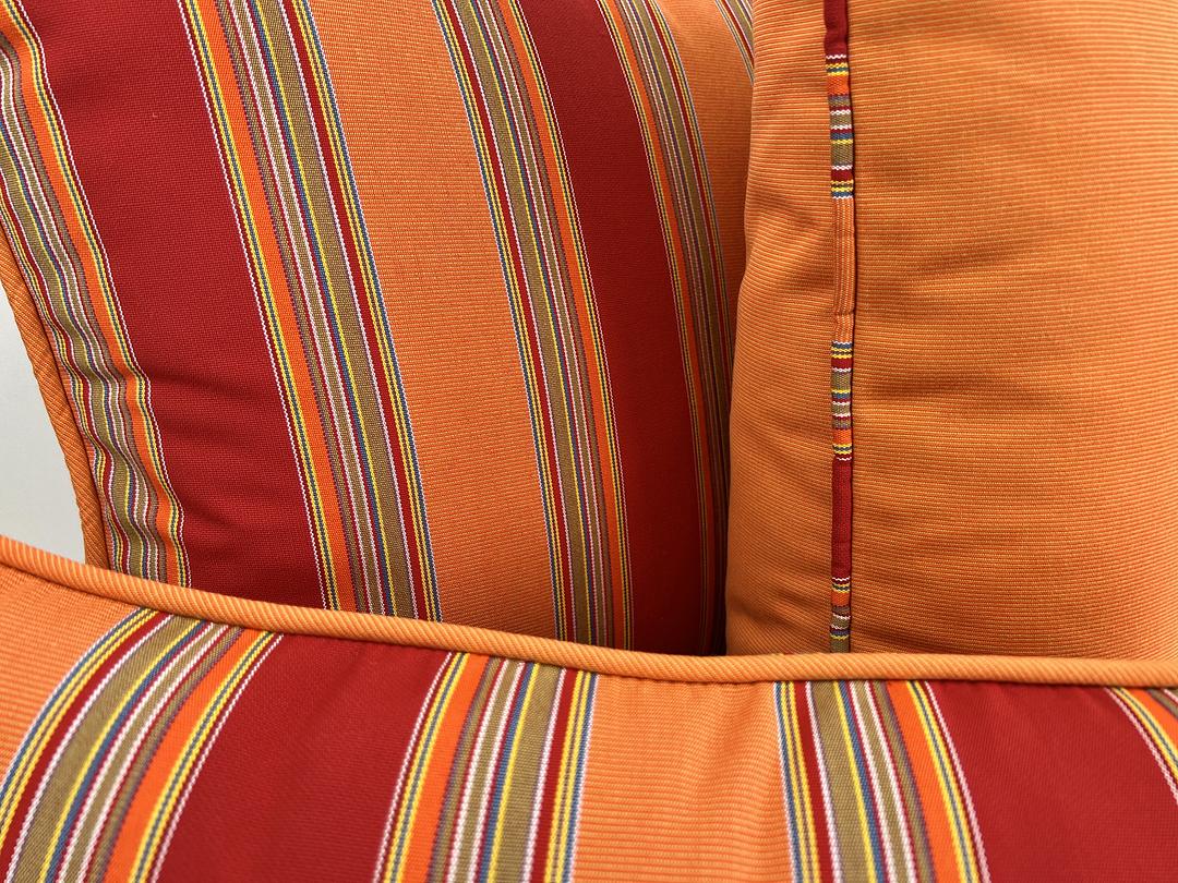 Luxury Outdoor Pillow - 22" x 22" - Hyannis Port Stripe