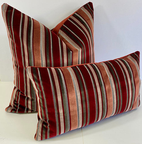 Luxury Pillow - 24" x 14" - Madison Club - Wine