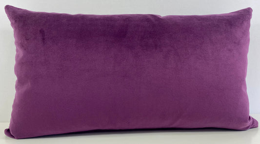 Luxury Lumbar Pillow - 24” x 14” - Belvedere - Royal Purple