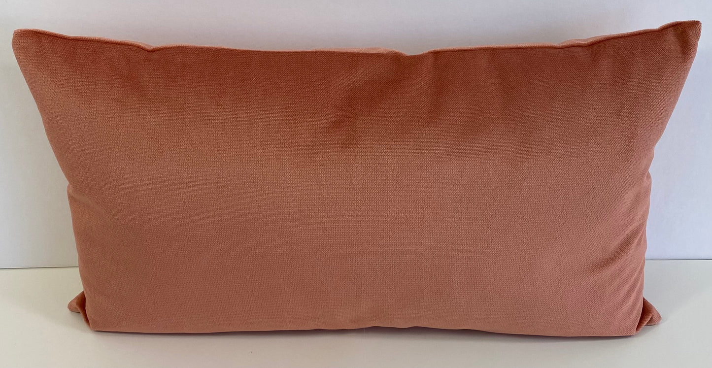 Luxury Lumbar Pillow - 24" x 14" - Belvedere Lumbar-Blush