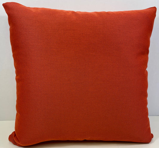 Luxury Outdoor Pillow - 22" x 22" - Madras - Sangria