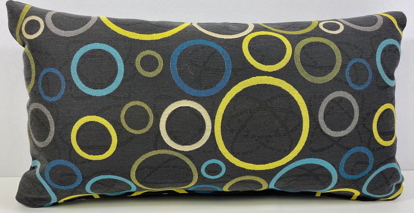 Luxury Outdoor Lumbar Pillow - 12" x 22" - Suds
