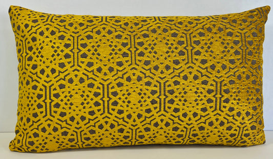 Luxury Lumbar Pillow 24" x 14"- Lemos Lumbar-Saffron