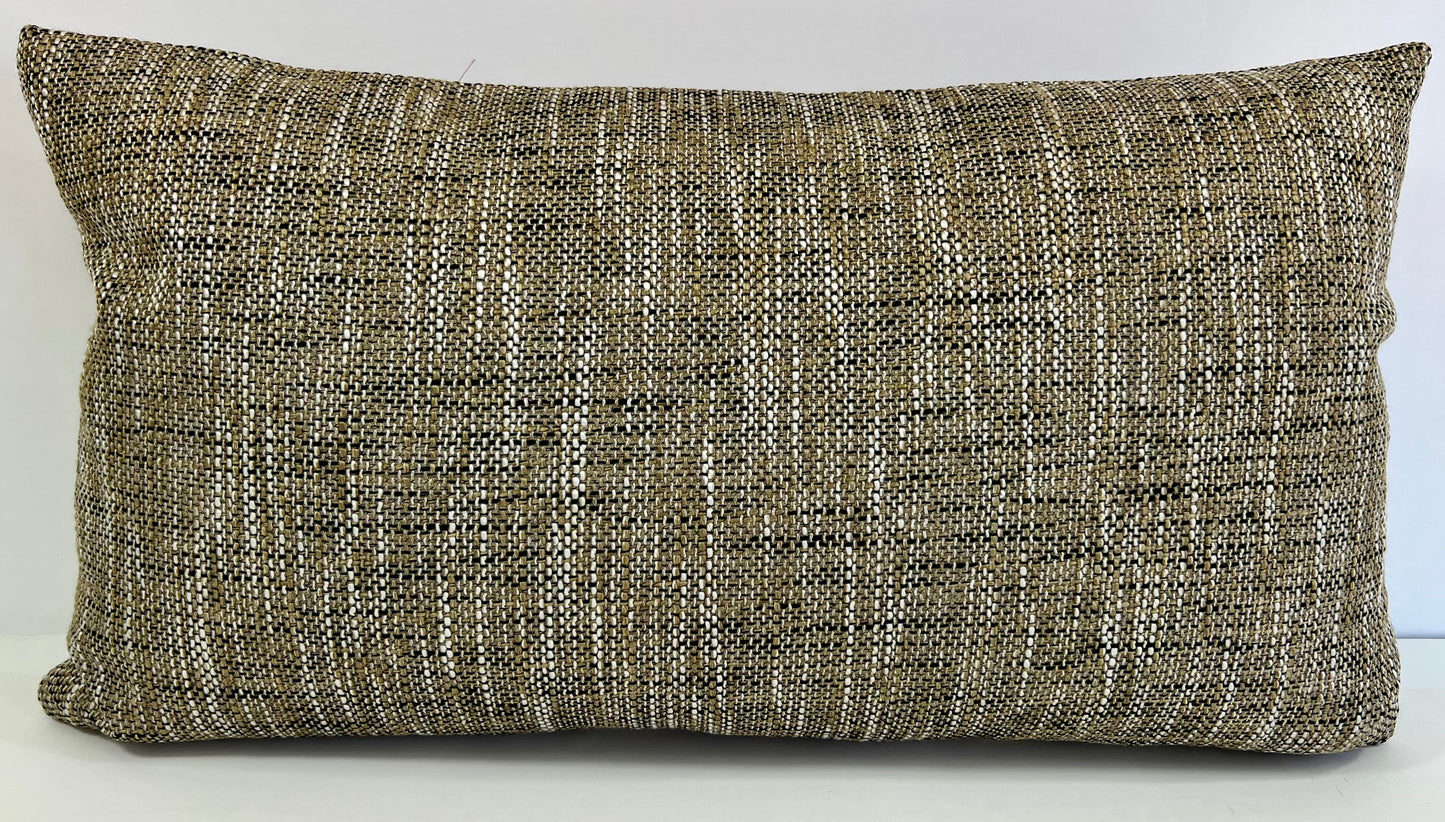 Luxury Lumbar Pillow 24” x 14” - Grasscloth Granite