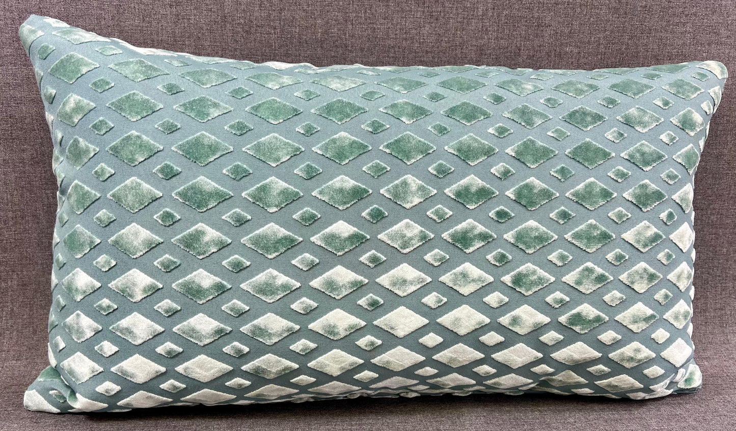 Luxury Lumbar Pillow - 24" x 14" - Bassey Seafoam