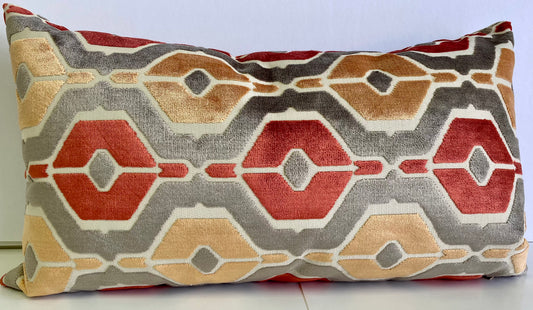Luxury Lumbar Pillow - 24" x 14" -  Dellan- Coral