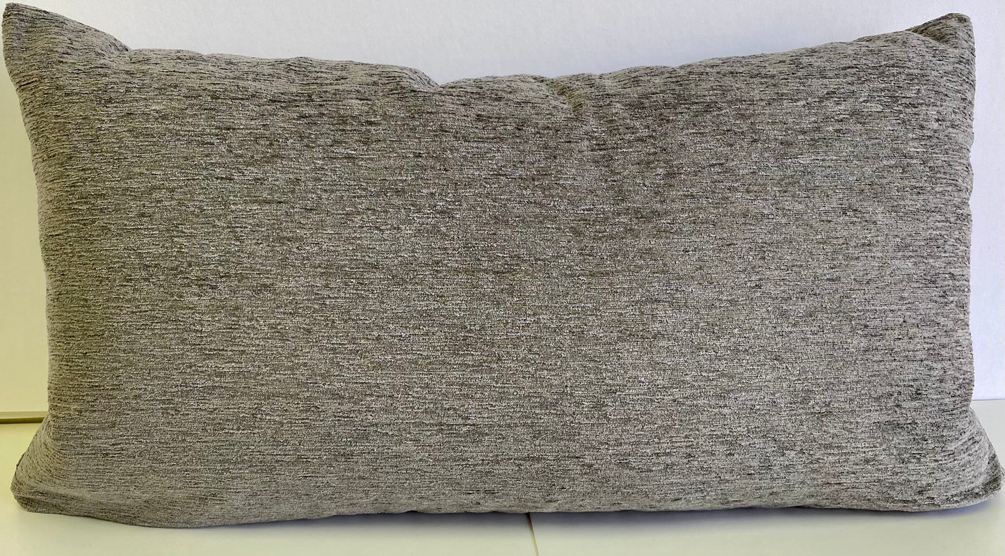Luxury Lumbar Pillow - 24" x 14" - Empress Casandra-Grey