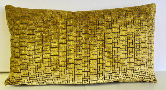Luxury Lumbar Pillow - 24" x 14" - Jenga Lumbar-Gold
