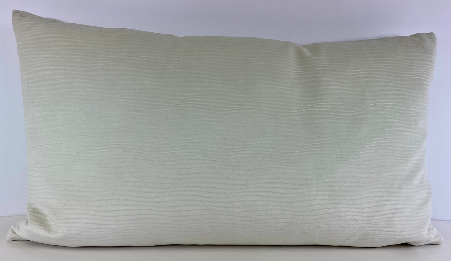 Luxury Lumbar Pillow; 24" x 14" - Stream-Ivory