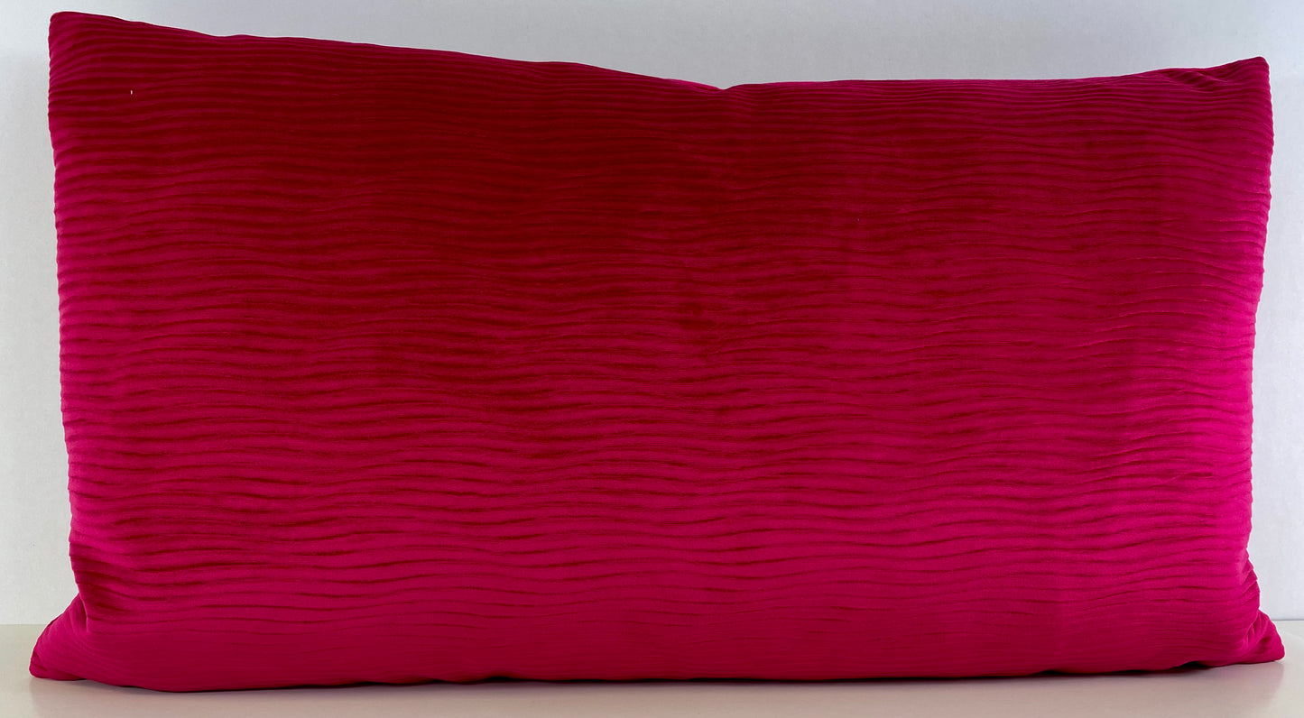Luxury Lumbar Pillow - 24" x 14" - Stream Fuchsia