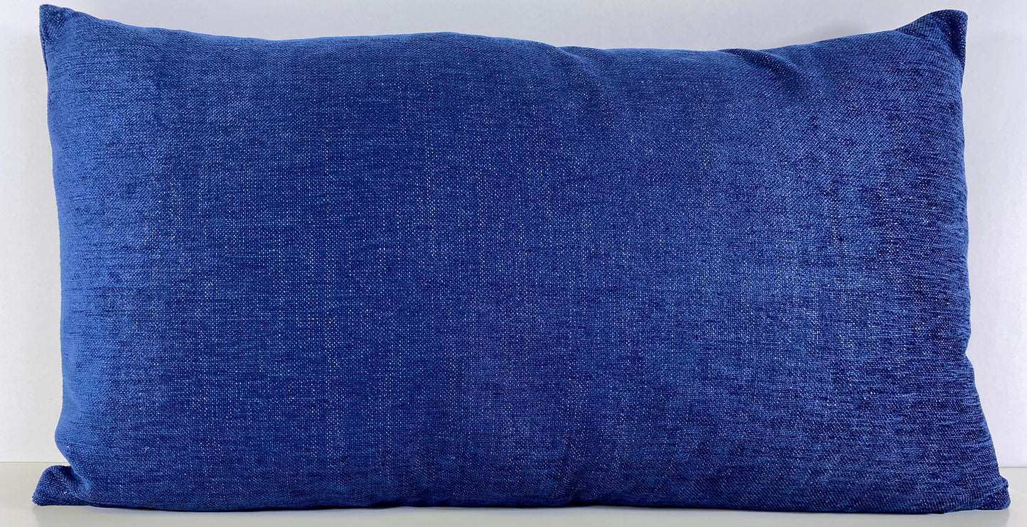 Luxury Lumbar Pillow - 24" x 14" - Trend Midnight; Navy flecked with silver