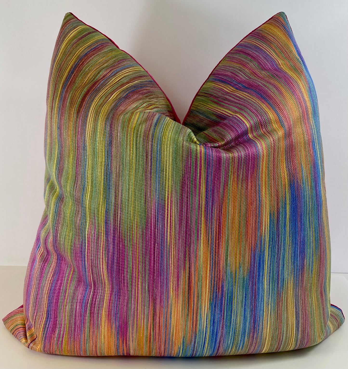 Luxury Pillow- 24" x 24" - Colorful Stripe