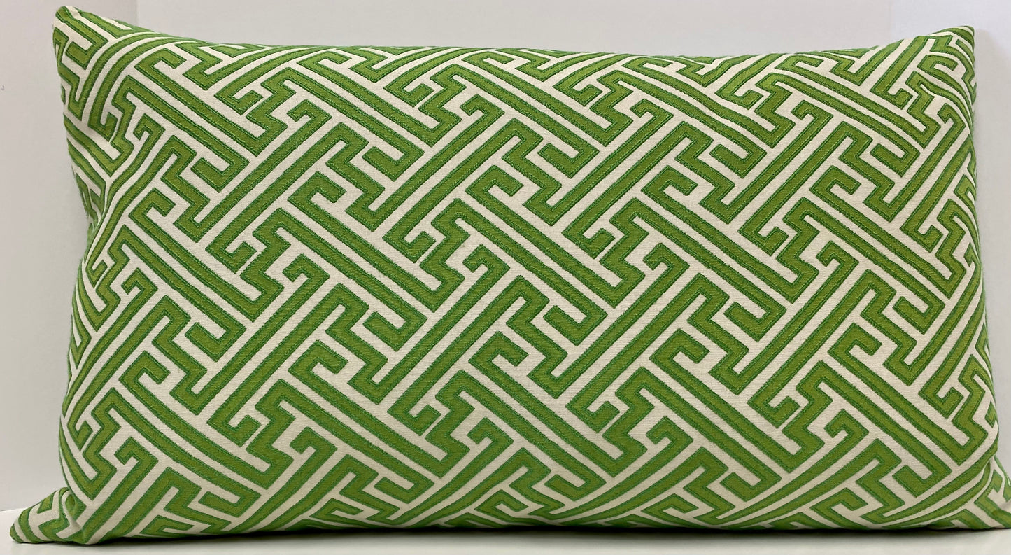 Luxury Lumbar Pillow - 24" x 14" -  Amazed Green