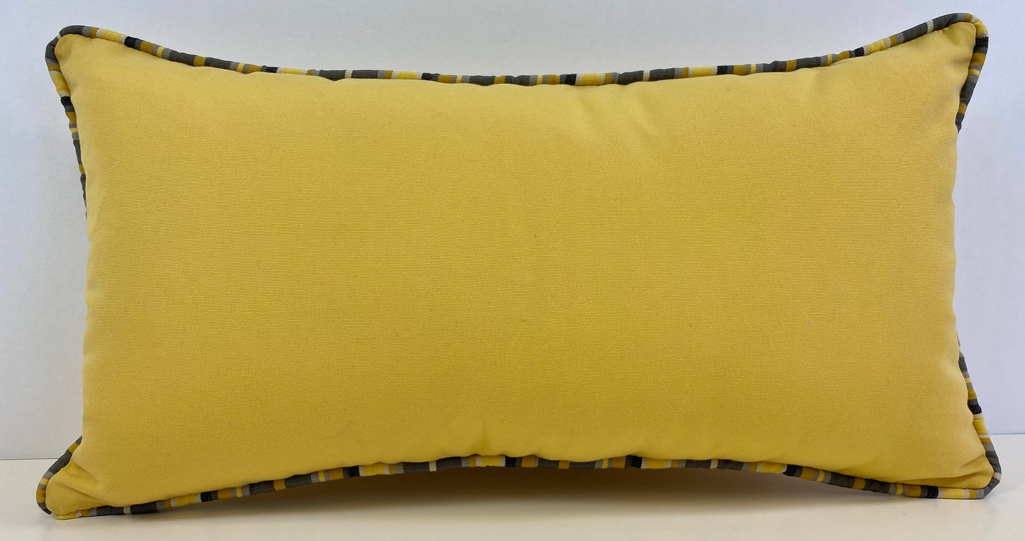 Luxury Outdoor Lumbar Pillow - 22" x 14" - Seville Juice