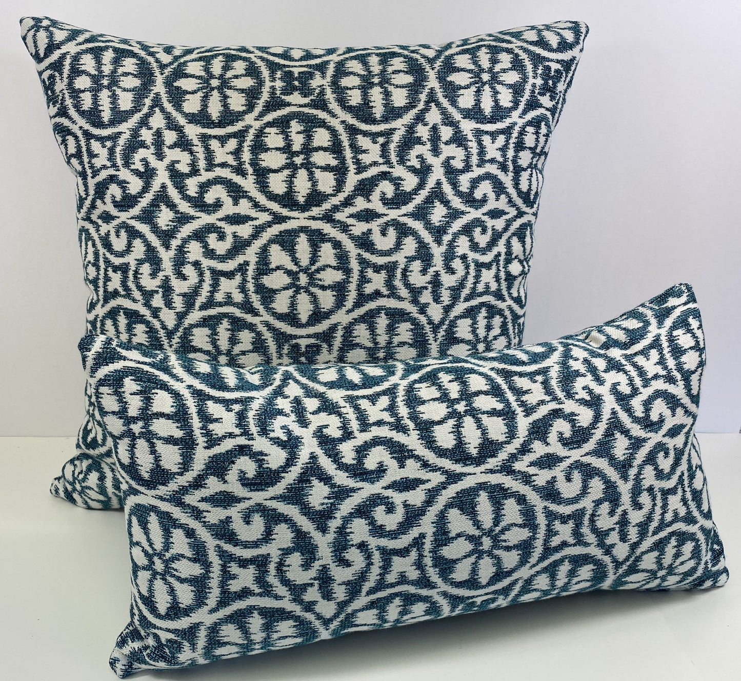 Luxury Outdoor Lumbar Pillow - 22" x 12" - Litchfield - Pacific