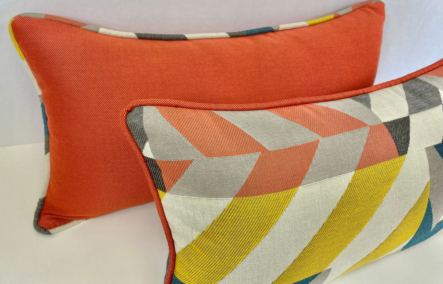 Luxury Outdoor Lumbar Pillow - 22" x 12" - Saint Barts - Mezcalita