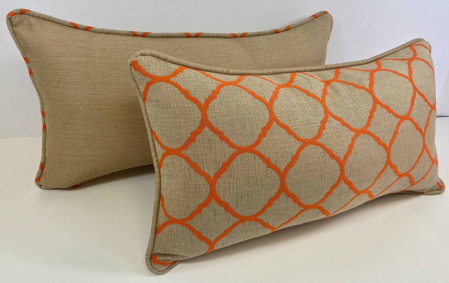 Luxury Outdoor Lumbar Pillow - 22" x 12" - Casbar-Sand