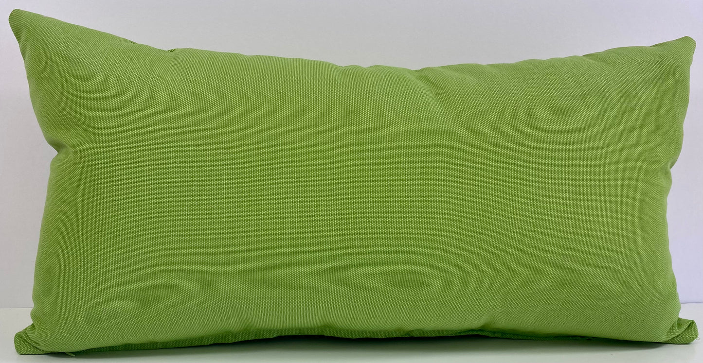 Luxury Outdoor Lumbar Pillow - 22" x 12" - Newport - Lawn