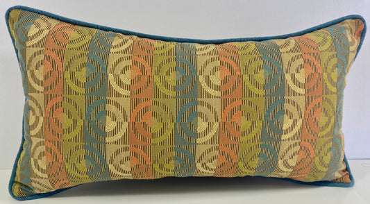 Luxury Outdoor Lumbar Pillow - 22" x 14" - Cannes-Cocktail