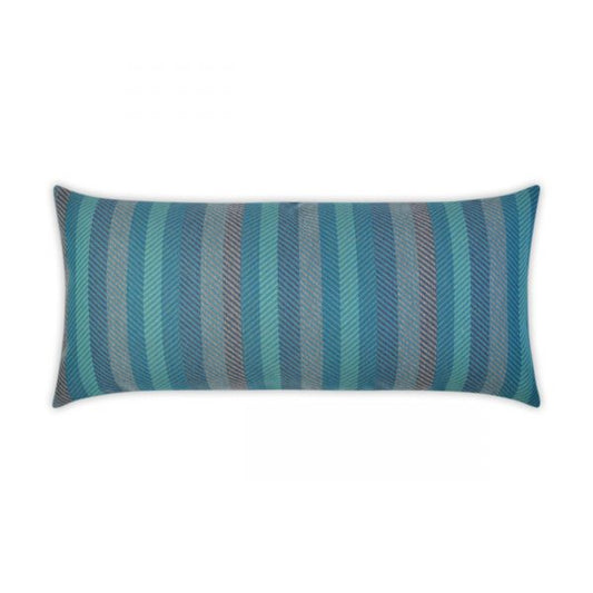 Luxury Outdoor Lumbar Pillow - 22" x 12" - Lattitude - Peacock