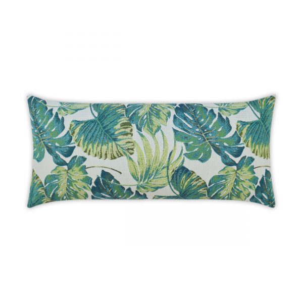 Luxury Outdoor Lumbar Pillow - 22" x 12" - Sun Palm; Sunbrella, or equivalent, fabric with fiber fill