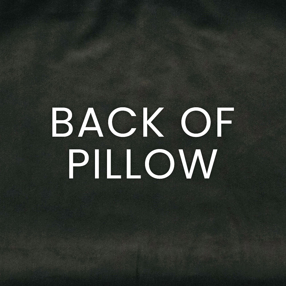 Luxury Pillow - 24” x 24” - Questa - Cavier; Textured deep charcoal and silver